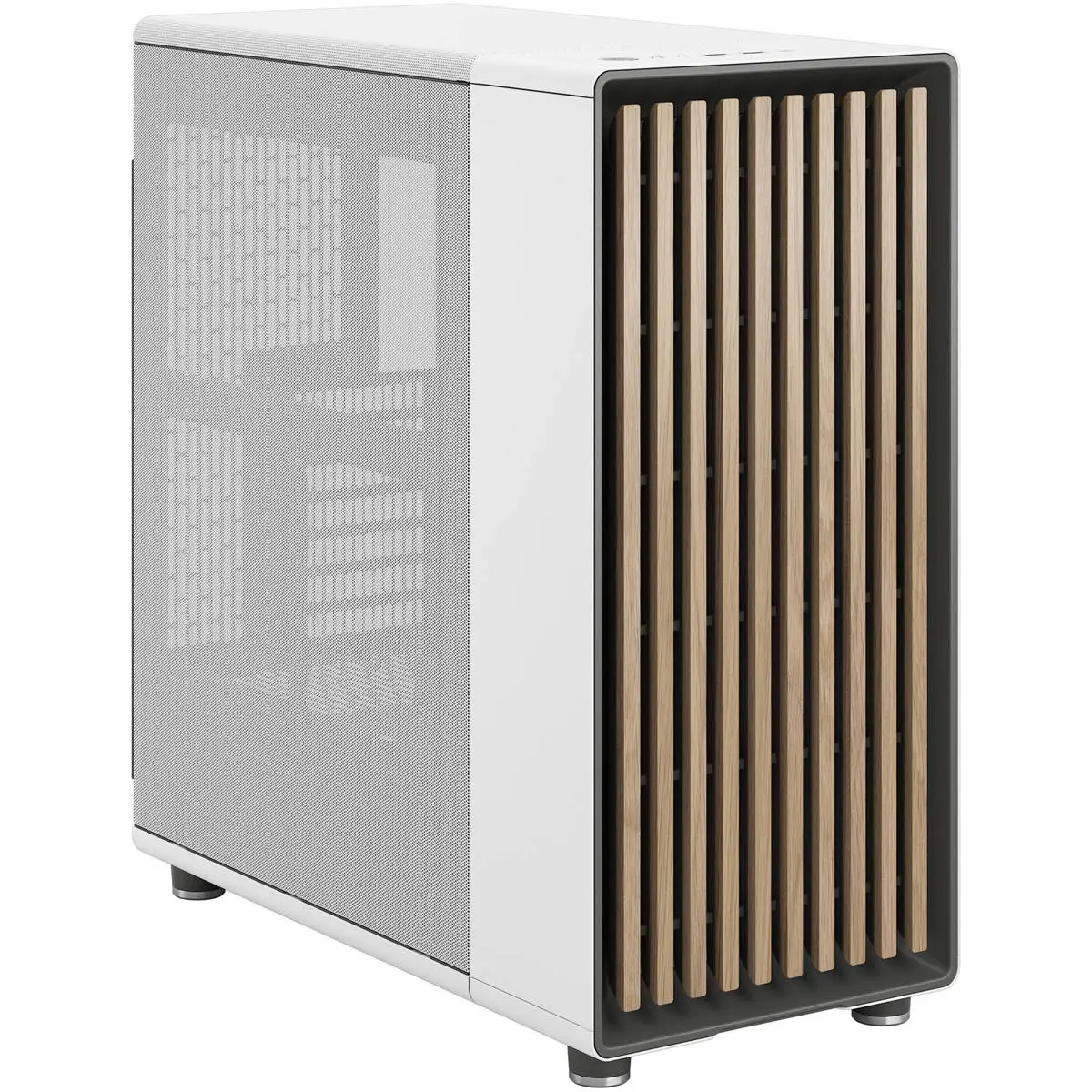 Fractal Design North ATX Mid-Tower Computer Case with Mesh Side Panel, Chalk White