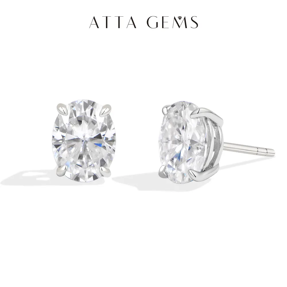 1CT Pear/2CT Octagon/Oval 2CT/1.8CT Heart Shape Synthetic Moissanite Earrings Studs for Women 925 Sterling Silver Daily Wear Birthday Present Jewelry E031 summerwins