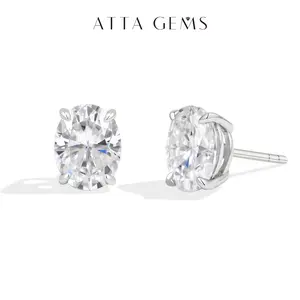 1CT Pear/2CT Octagon/Oval 2CT Shape Synthetic Moissanite Earrings Studs for Women 925 Sterling Silver Daily Wear Birthday Present Jewelry E031 summerwins,summerwins