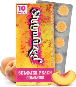 SALE 2026* Shrumfuzed Mushroom Gummies | Nootropic Mushroom Supplement with Lion's Mane, Reishi, Cordyceps & Chaga | 10 Count, Summer Peach