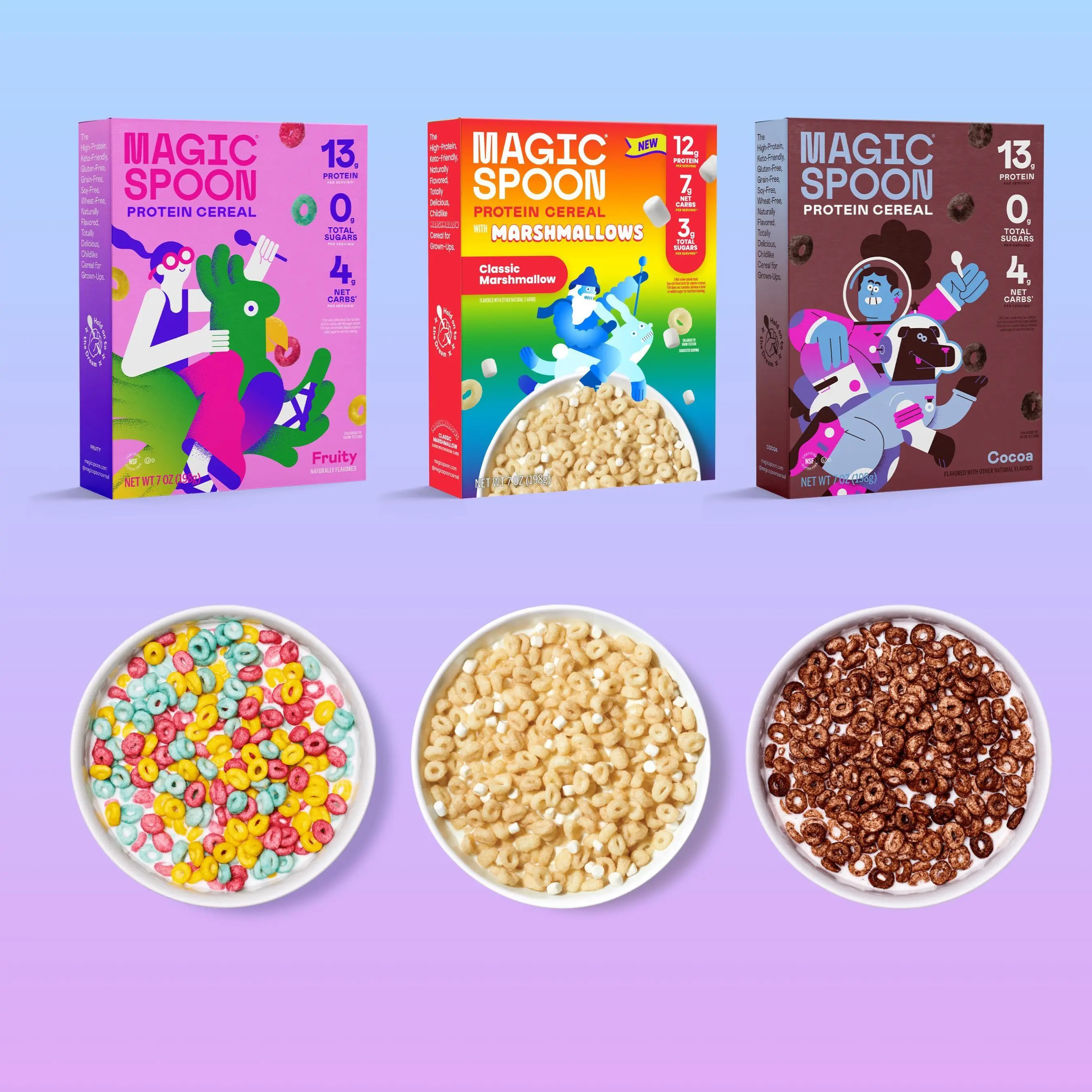 Magic Spoon TikTok Exclusive Protein Cereal 3-Box Pack | High Protein, Low Sugar, Keto-Friendly, Gluten-Free | Healthy Breakfast & Snack