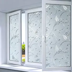 Privacy Window Film Roll, PVC Static Adhesive No Glue, Easy Peel and Stick Installation, Office and Living Room Decor, Glass Sticker