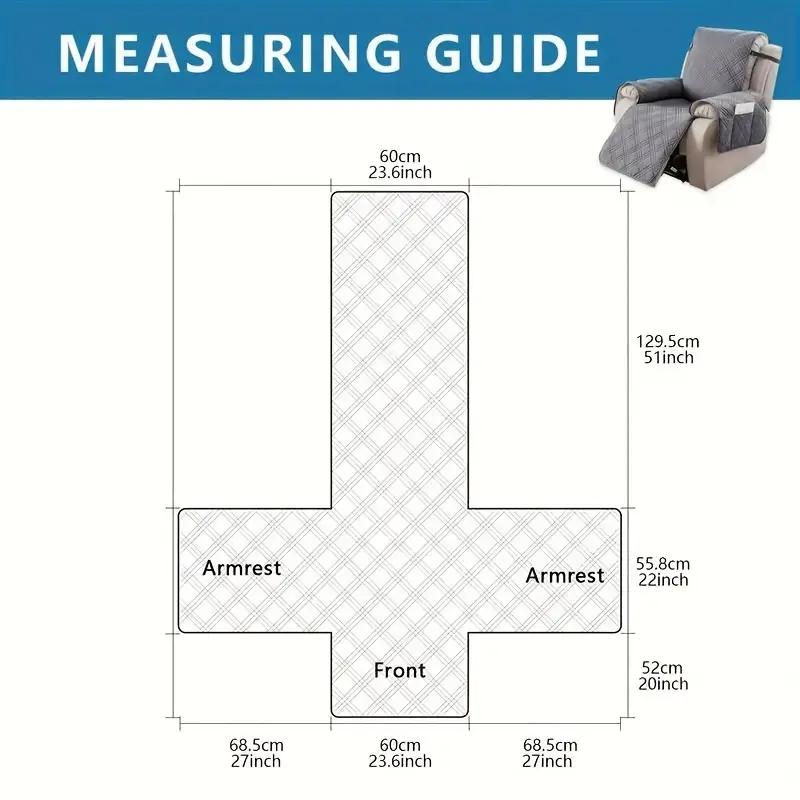 Waterproof Recliner Cover, Non-slip Chair Cover, Furniture Protector, Washable Slipcover with Pockets, Elastic Leash for Pets # TikTokShopBlackFriday