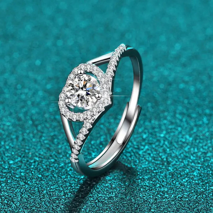 S925 Sterling Silver Swing Arm Snowflake Ring/2 Carat/ Synthetic Moissanite Ring fashion jewelry accessory woman girl promise ring-194 S925 Sterling Silver Swing Arm Snowflake Ring/2 Carat/ Synthetic Moissanite Ring fashion jewelry accessory woman girl promise ring-194