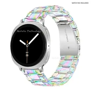 Transparent resin strap suitable for Samsung Galaxy Watch 8 Classic 46mm bracelet strap suitable for Galaxy Watch 8 40mm 44mm, colorful resin strap for women, elegant strap, Smart Watch Straps, Smartwatch Strap