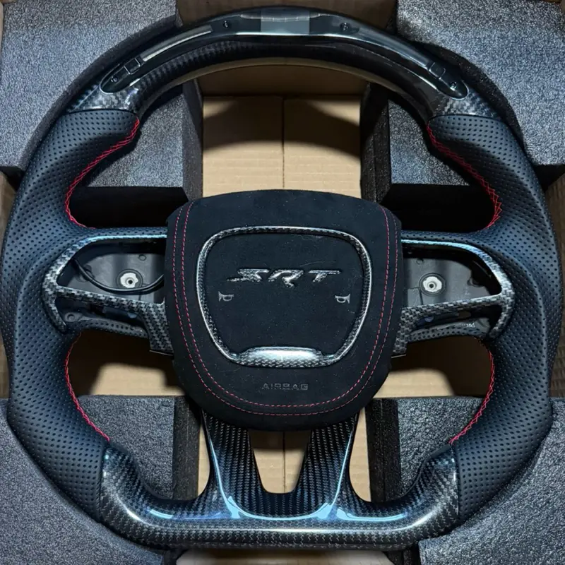 Dodge Charger/Challenger/Durango LED Carbon Fiber Steering Wheel Bundle (2014-2026)