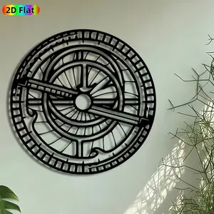 1pc Aztec Sun Stone Metal Wall Art, Circular Sun Calendar Statue Mural, Intricate Craftsmanship, Artistic Metalwork, Perfect for Diwali, Housewarming Decor, Perfect for Living Room Patio Wall Studio Decor, Ideal Gift for Cultural Art Enthusiasts.