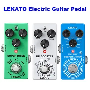 LEKATO SUPER DRIVE OD-02 Mini Overdrive Guitar Pedal TS Green Box Overdrive 2 Modes Super and Normal for Electric Guitar True Bypass
