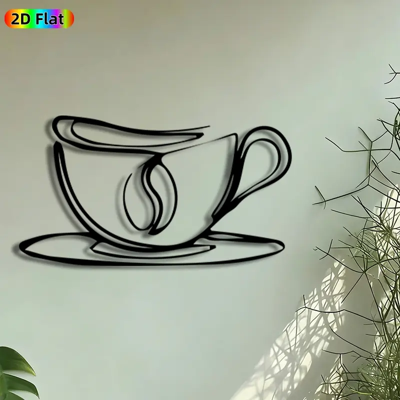 1pc Coffee Cup with Beans Metal Wall Art, Coffee Bean Cup Statue Mural, Artistic Metalwork, Intricate Craftsmanship, Perfect for Housewarming, Mothers Day Decor, Perfect for Kitchen Coffee Shop Living Room Decor, Ideal Gift for Coffee Lovers.