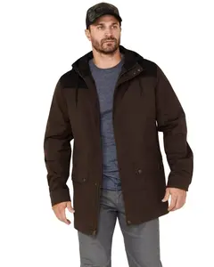 Brothers And Sons Men's Waxed Canvas Cruiser Hooded Jacket - Basfa22o07-Dkbrn