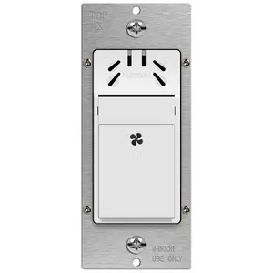 Humidity Sensor  for Ventilation Fan, Air  Detection, Bathroom Fan Automated Control, Neutral Wire Required, UL Listed, TDHS5-N, White