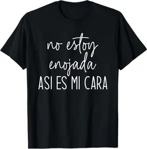 [100%Cotton] No Estoy Enojada Spanish Quote Raglan Sleeve   Minimalist