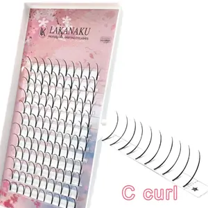 C/D Curl Mixed Size Spikes False Eyelashes, 1 Set Natural Look Eyelash Extensions, Self Grafting Eyelash Clusters, False Eyelashes Clusters