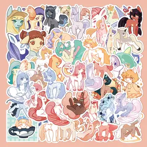 50 Hand-drawn My Little Pony Stickers, Suitable for Scrapbooks, Diaries, Laptops, Water Bottles, Cars, and Other Faith-based Designs—gifts with Positive Messages.