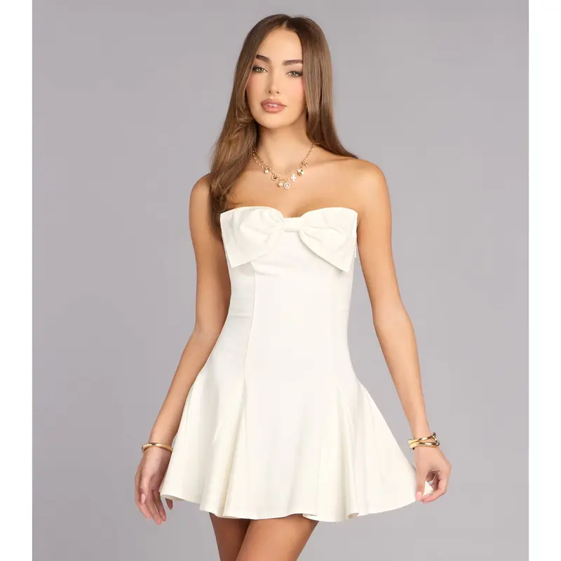 windsor bow dress blue - TikTok Shop