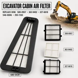 Caterpillar Excavator Cabin Air Filter |Fits Newer CAT Excavator Models:313 to 395 (Universal Fit) for CAT OEM 500-0597 363-9402 580-5439 327-6618 293-1183 546-0006 for D D2 E F GC outdoorfun Compatible with Caterpillar Construction Machinery Summervibes