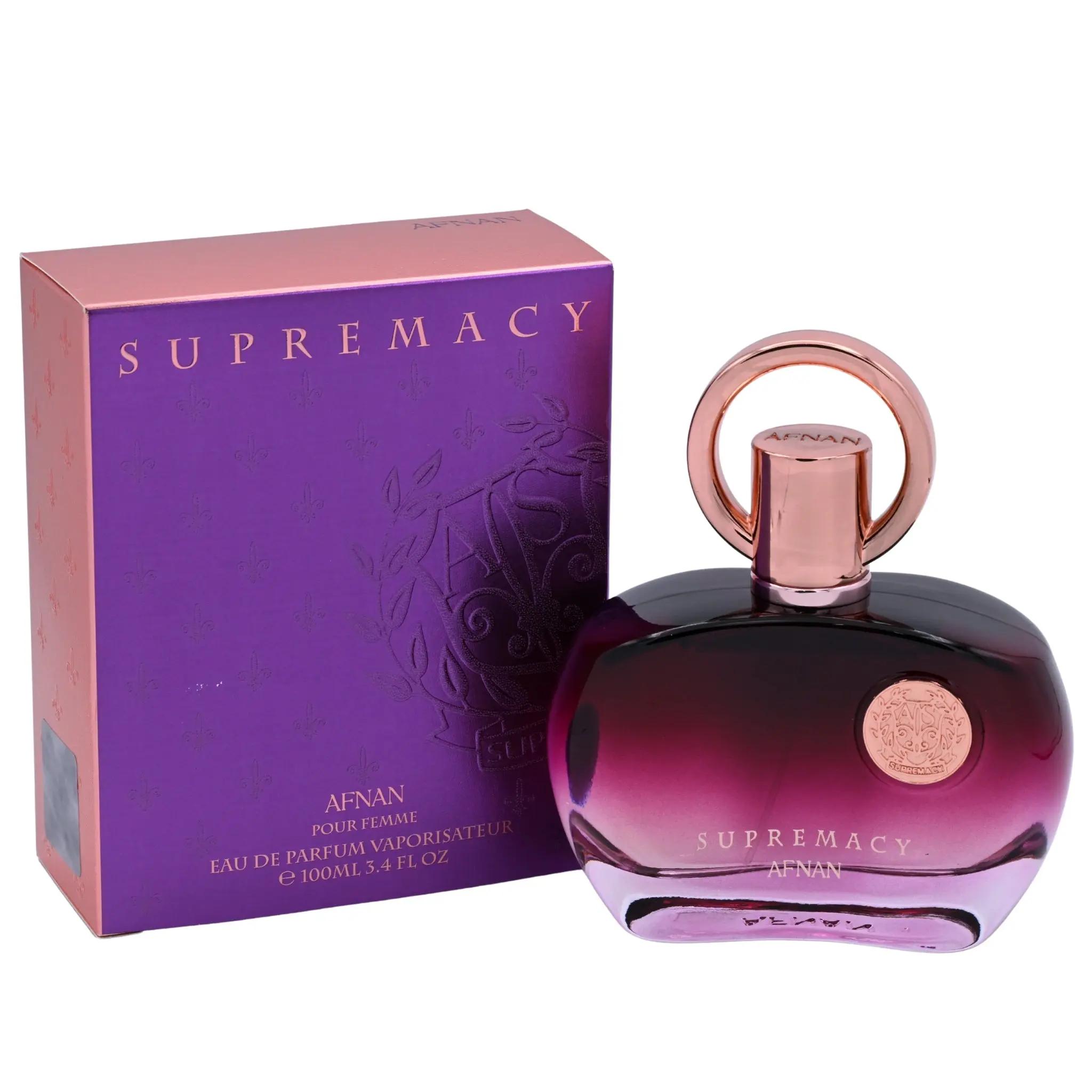 Afnan Supremacy Pour Femme EDP Spray - 3.4 fl oz Bold Elegant Floral Citrus Fragrance with Violet, Flower Fruit Notes, Women's Eau de Parfum in New Box, Bold Elegant Fragrance, Elegant Floral Fragrance