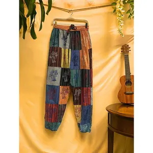 Unisex Handmade Patchwork Mushroom Pants