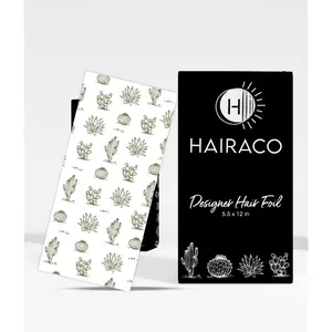 Designer Hair Foils - 500 pre cut single sheet 5.5x12 inches - Succulent/Cactus Collection