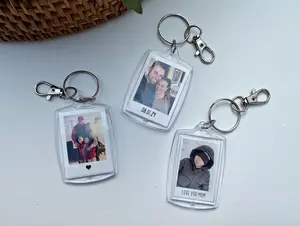 Small Photo Keychain, Double Sided Picture Keyring, Custom Gift for Boyfriend Girlfriend, Small Gift, Keys Accessories, Photo for Keyring