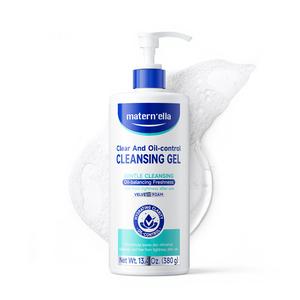 matern'ella amino acid cleanser gel - centella + green tea, velvety foam, oil-control & hydrating (380g)