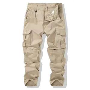 Men’s long pants/men’s tactical cargo pants, mid-rise, slim fit, multi-pocket design, breathable and soft, suitable for construction, hiking, and spring/autumn; casual bottoms, men’s cargo pants.