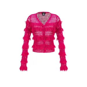 Purple Handmade Knit Sweater