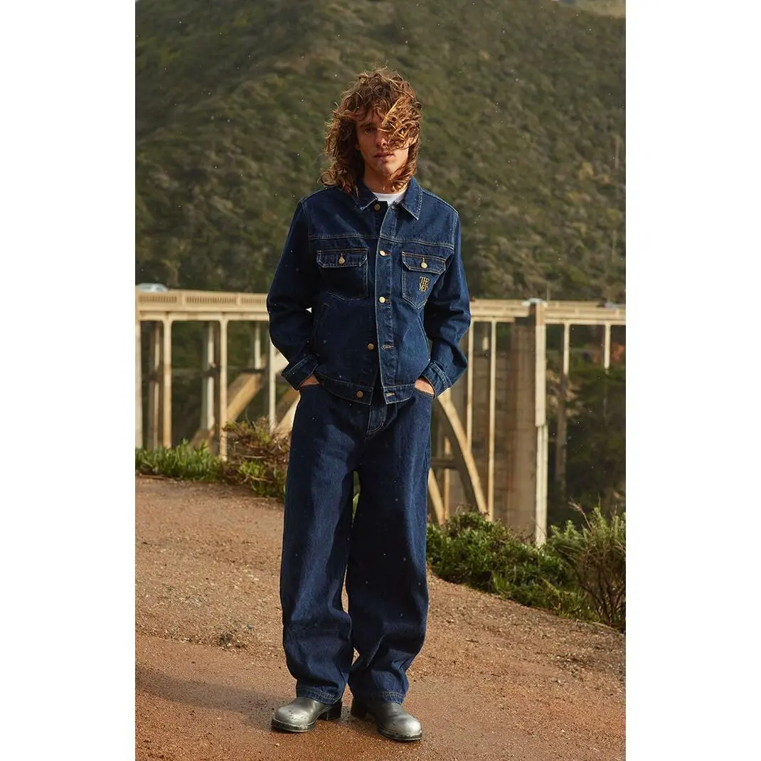 The Met Men's x Pacsun Dark Blue Balloon Barrel Jeans