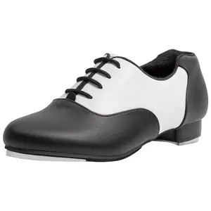 Linodes PU Leather Lace Up Tap Shoe Dance Shoes for Women and Men's Dance Shoes Colorful