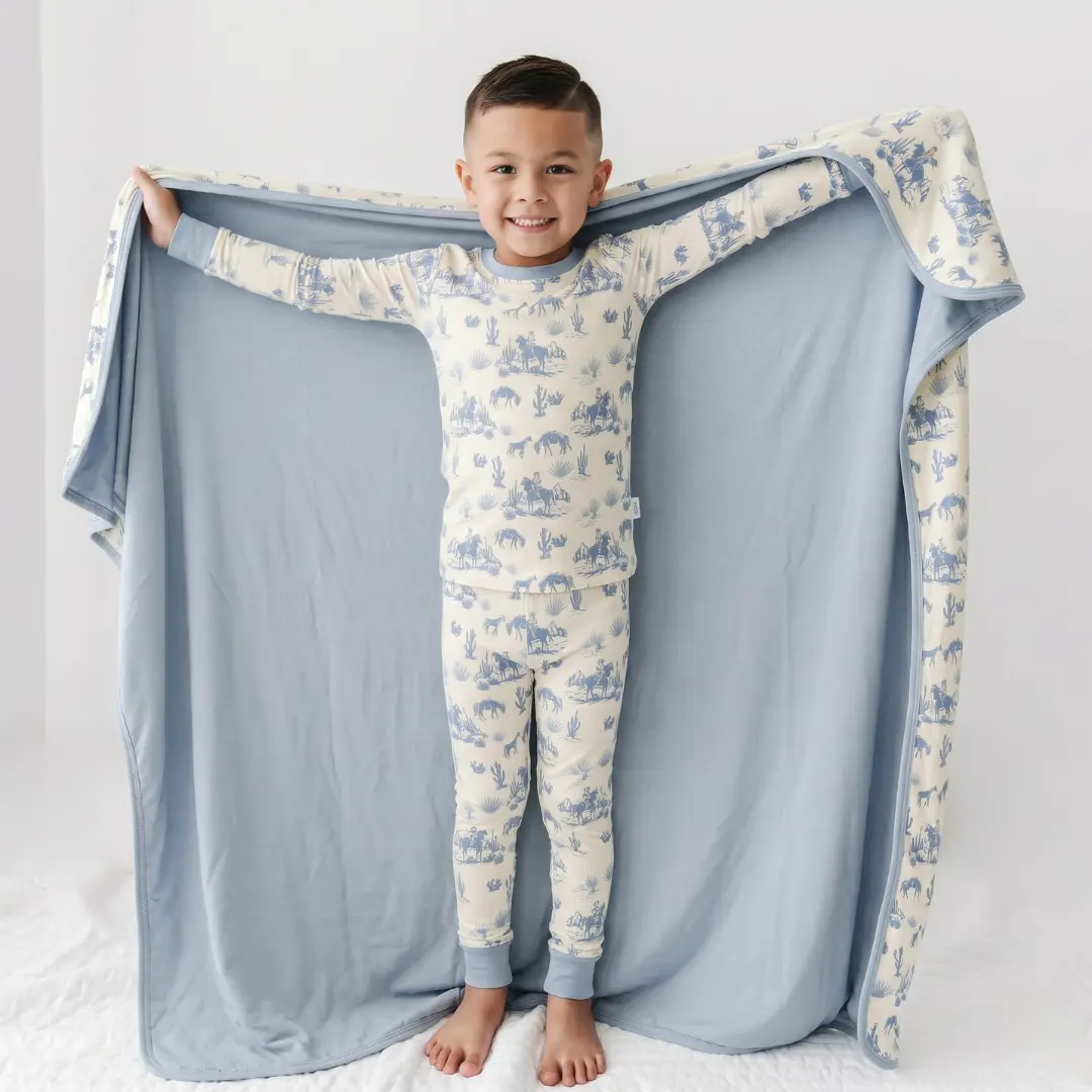 Bamboo Large Blanket Western Sky
