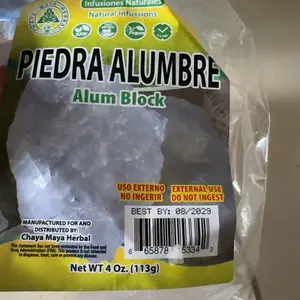 Alum Stone (Piedra de Alumbre) – 4 onzas – Cristal multiusos para el cuidado y la curación de la piel – Desodorante natural y antitranspirante |