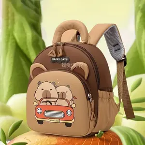 NewWomen's Cute Capybara Backpack - Small daypack with Happy Days, - Ideal Birthday Valentine's Gift for Animal Lovers, Cute Backpack, Travel Daypack, Charming Accessory, Adjustable Straps, Playful Accessory, Lightweight Bag, Compact Bag, Casual Users