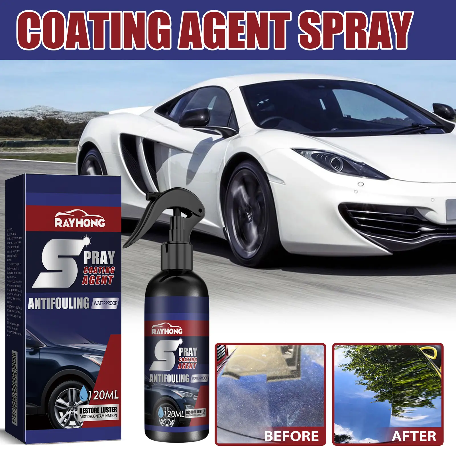 Auto Enhancer Spray Car Nano Spray: Paint Surface Care, Stain Removal & Ultra-Black Shine ...