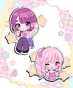 Project Sekai Mizuki And Ena Keychains - Cute Acrylic Cartoon Keychain, Funny Meme Character Charm for Keys, Bags, Backpack, Durable Gift for Fans & Collectors