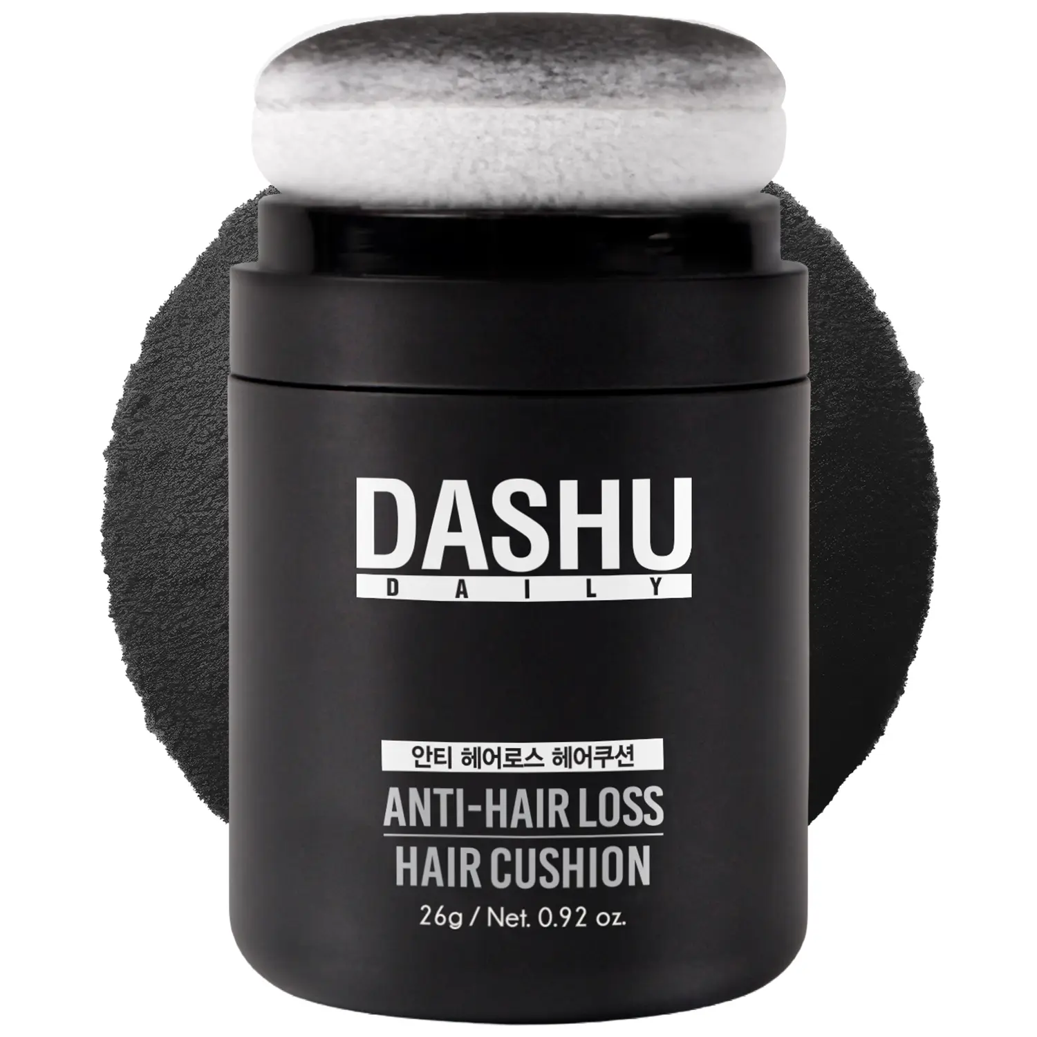 DASHU Daily Cushion for Hair Fall | Hair Fibers for Thinning Hair & Gray Hair Coverage | Root Concealer Hairline Powder | Waterproof Bald Spot Cover Up for Men