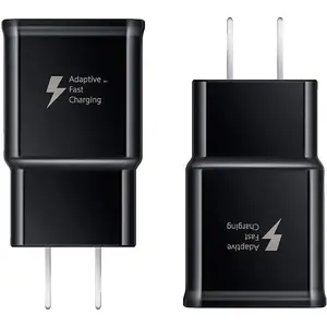 [2-Pack] Adaptive Fast Charging Rapid Quick Charge Wall Charger Compatible with  Galaxy S10/S10+/S9/S9+/S8/S8+ Note 8/Note 9 & Other Smartphones/Devices [Black]