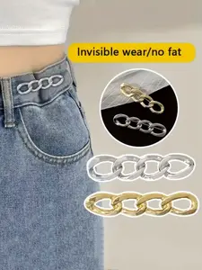 6pcs Waist Cinching Buckle, Versatile for Jeans, Adjustable Detachable No-Sew Button Belt, Shrink Waistband, Anti-Show Coat & Dress Sleeves