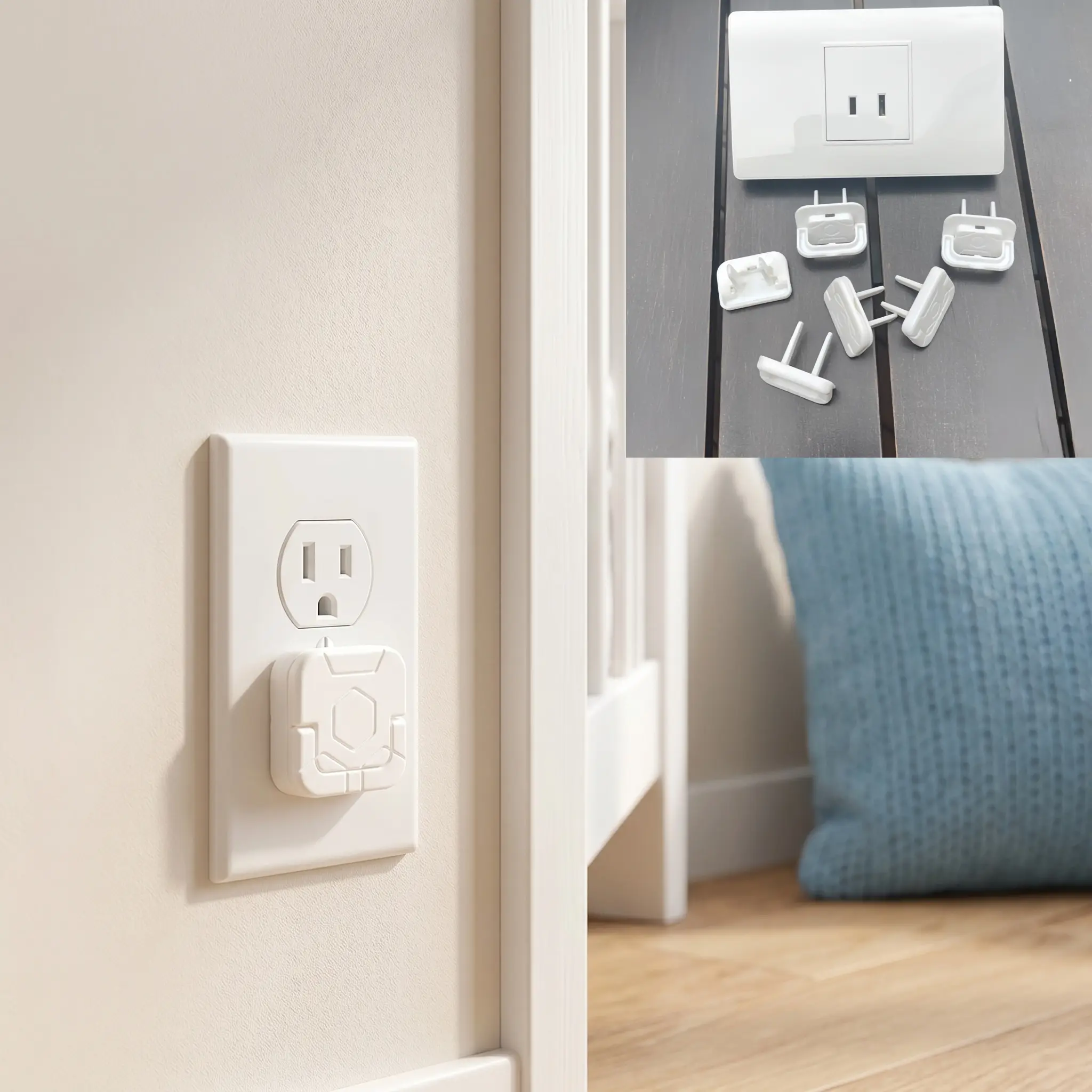 30 Pack Outlet Covers Baby Proofing, Socket Covers with Hidden Pull Handle, Child Safety Outlet Covers-MM1