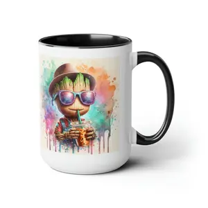 Groot vibes. Coworker gift. Friend. Colorful Mugs, 11oz
