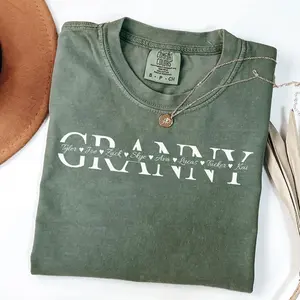 Custom Granny Shirt, Grandma Shirt, Gift For Granny, Comfort Colors Gigi Shirt, Granny Gift