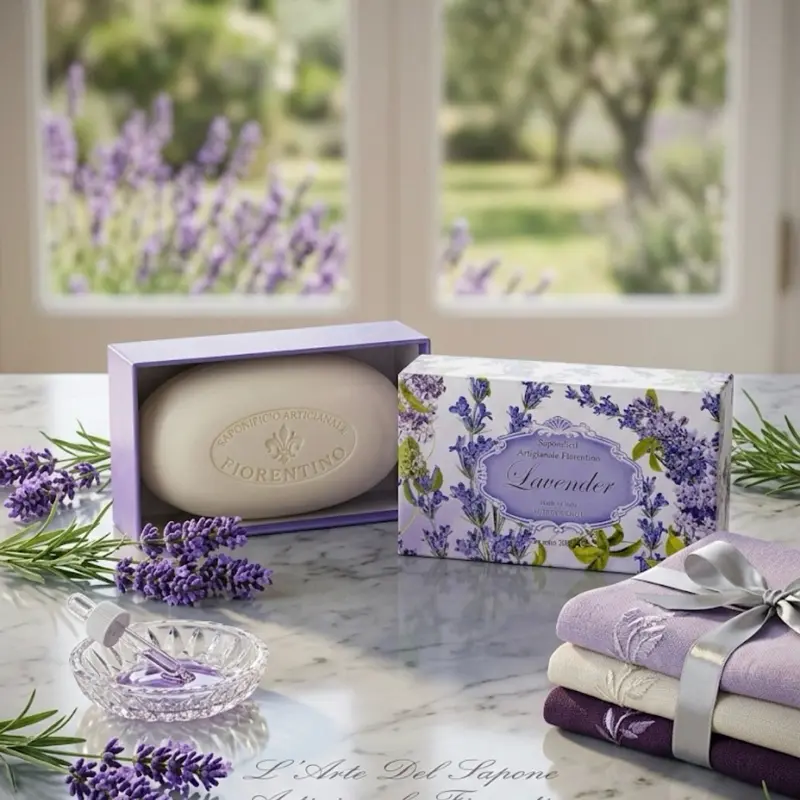 Lavender Natural Organic Bar Soap for Gentle Skin Cleansing, Paraben-Free Bath Option