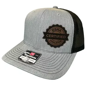 OSHA Certified Violator Leather Patch Hat - Stylish Accessory with Unique OSHA Certified Patch, High-Quality Leather, Unisex Design, Casual Style