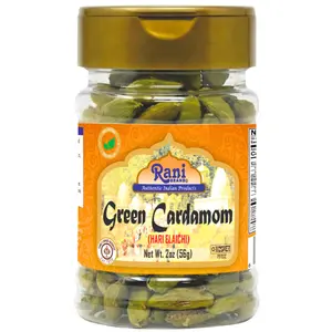 Rani Green Cardamom Pods Spice (Hari Elachi) 2oz (56g) PET Jar ~ All Natural | Vegan | Gluten Friendly | NON-GMO | Kosher | Product of India