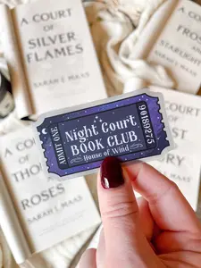 Night Court Book Club Waterproof Vinyl Sticker | Officially Licensed ACOTAR merch | 3"x1.4"