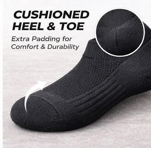 Breathable low-cut ankle socks, cushioned no-show socks, suitable for running, gym workouts, and everyday wear
