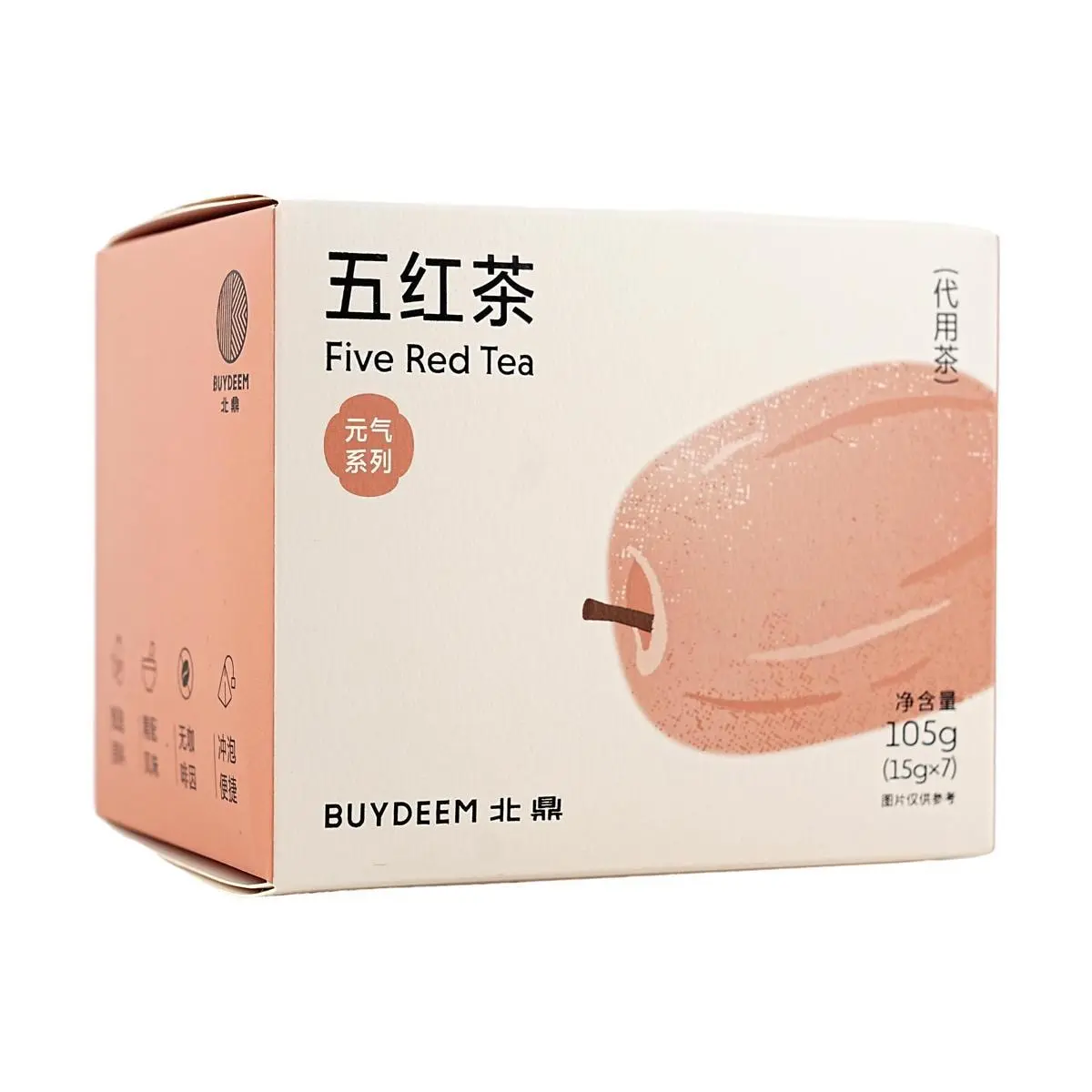 BUYDEEM Vitality Series Five Red Tea Bags (7 Bags, 105g) - Nourishing Herbal Blend for Radiant Complexion & Wellness