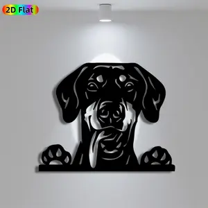 1pc Minimalist Great Dane Metal Wall Art, Minimalist Great Dane Statue Mural, Iron Craft, Perfect for Living Room, Garden, Zoo Corner Decor, Intricate Craftsmanship, Artistic Metalwork, Christmas Decor, Ideal Gift for Nature Lovers