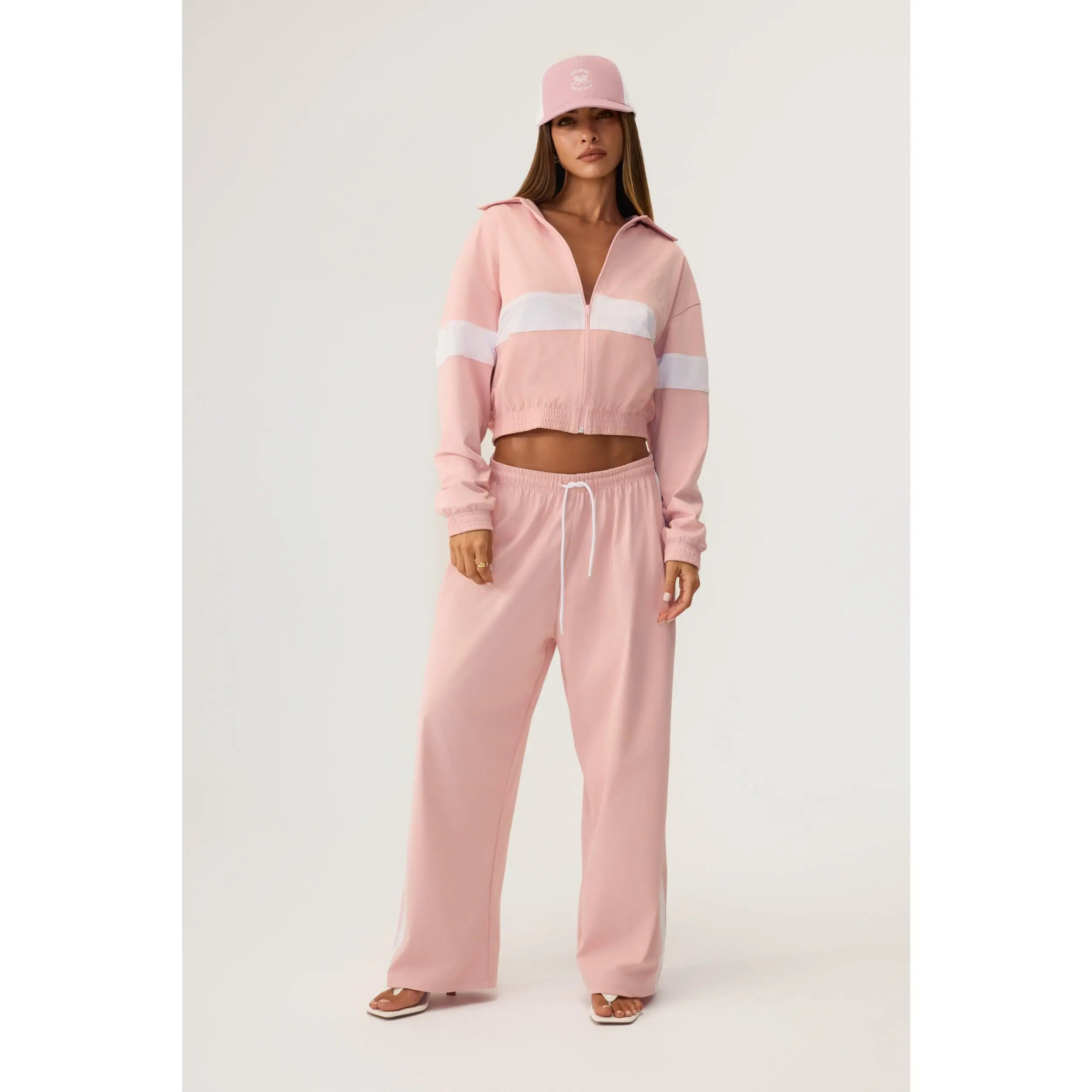 Melrose Social Club Track Pants Pink - Eco-Certified