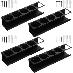 4-Pack 5 Holes Spray Can Holder Bottle Organizer Wall-Mounted Spray Can Rack Organizer for, Workshop & Home