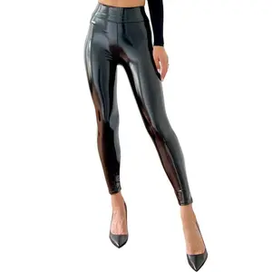 High Shine Leather Leggings